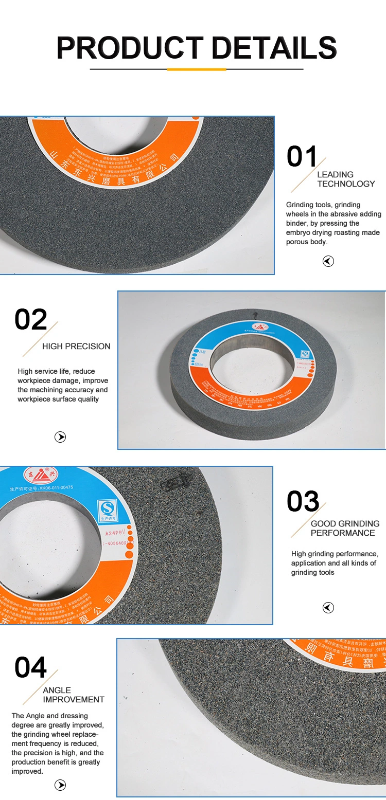 Abrasive Vitrified Ceramic Stone Aluminum Oxide Corundum Green Silicon Carbide Centerless Crankshaft Surface Bench Grinding Wheel for Cast Iron